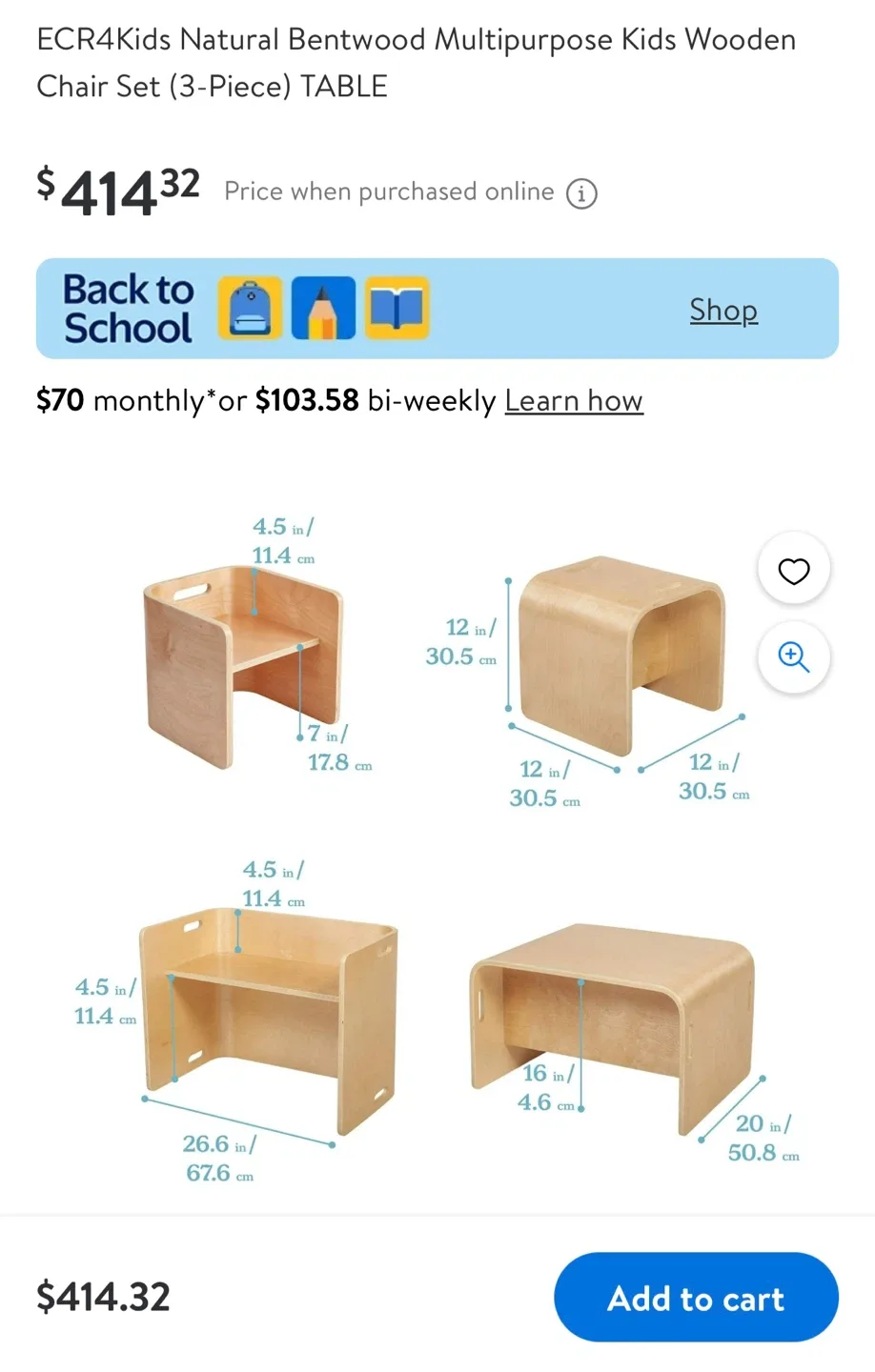ECR4Kids Natural Bentwood Kids Chair Set image indicator(6)