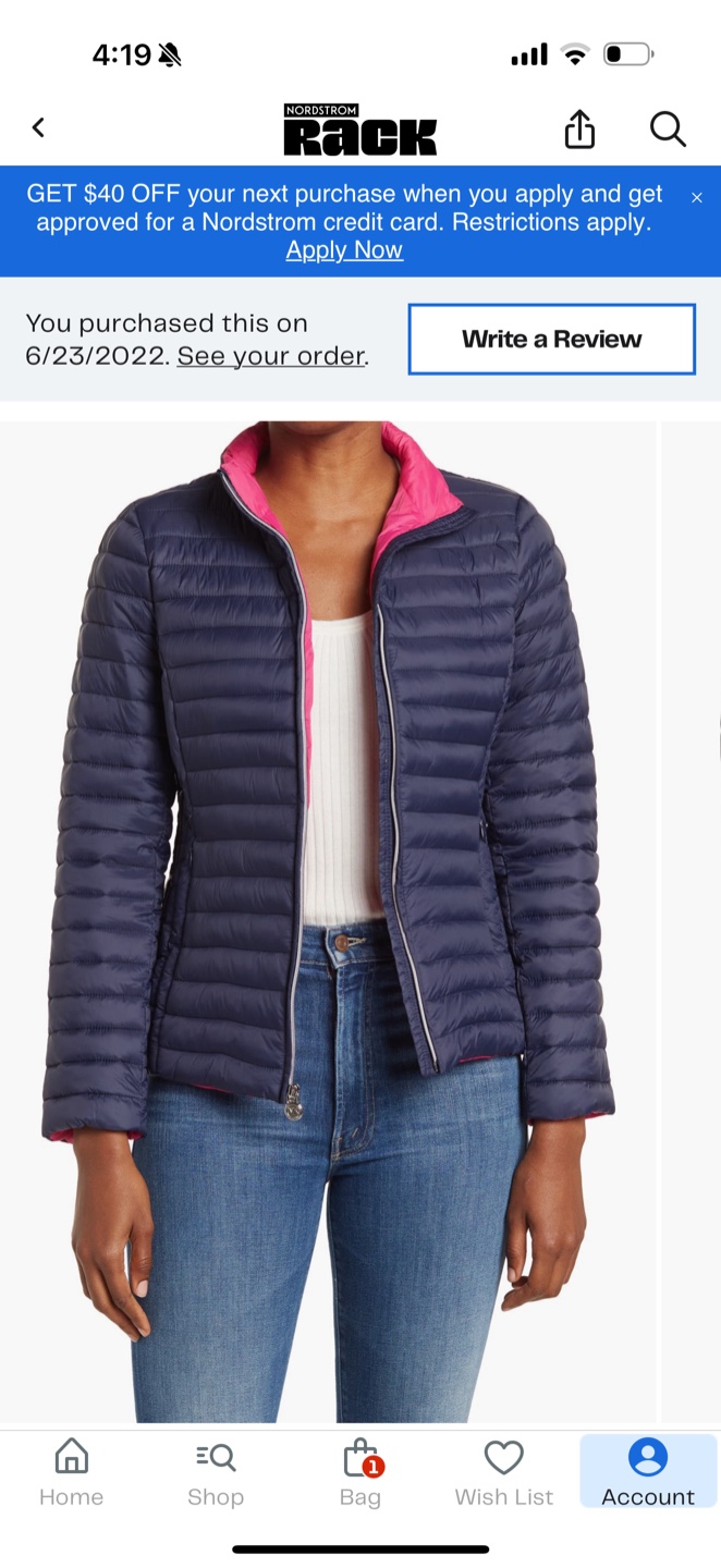 Michael Kors Packable Puffer Jacket