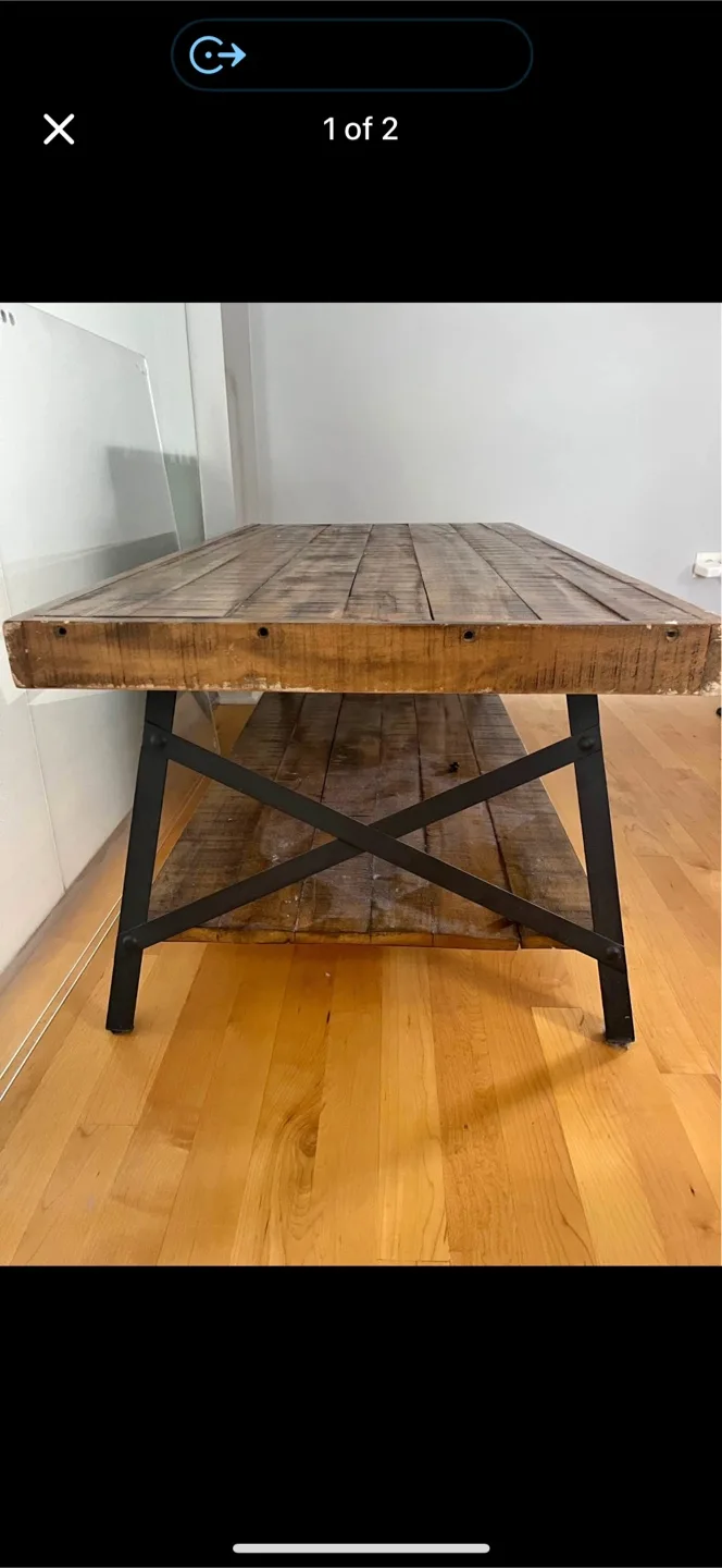 Wood coffee table thumbnail