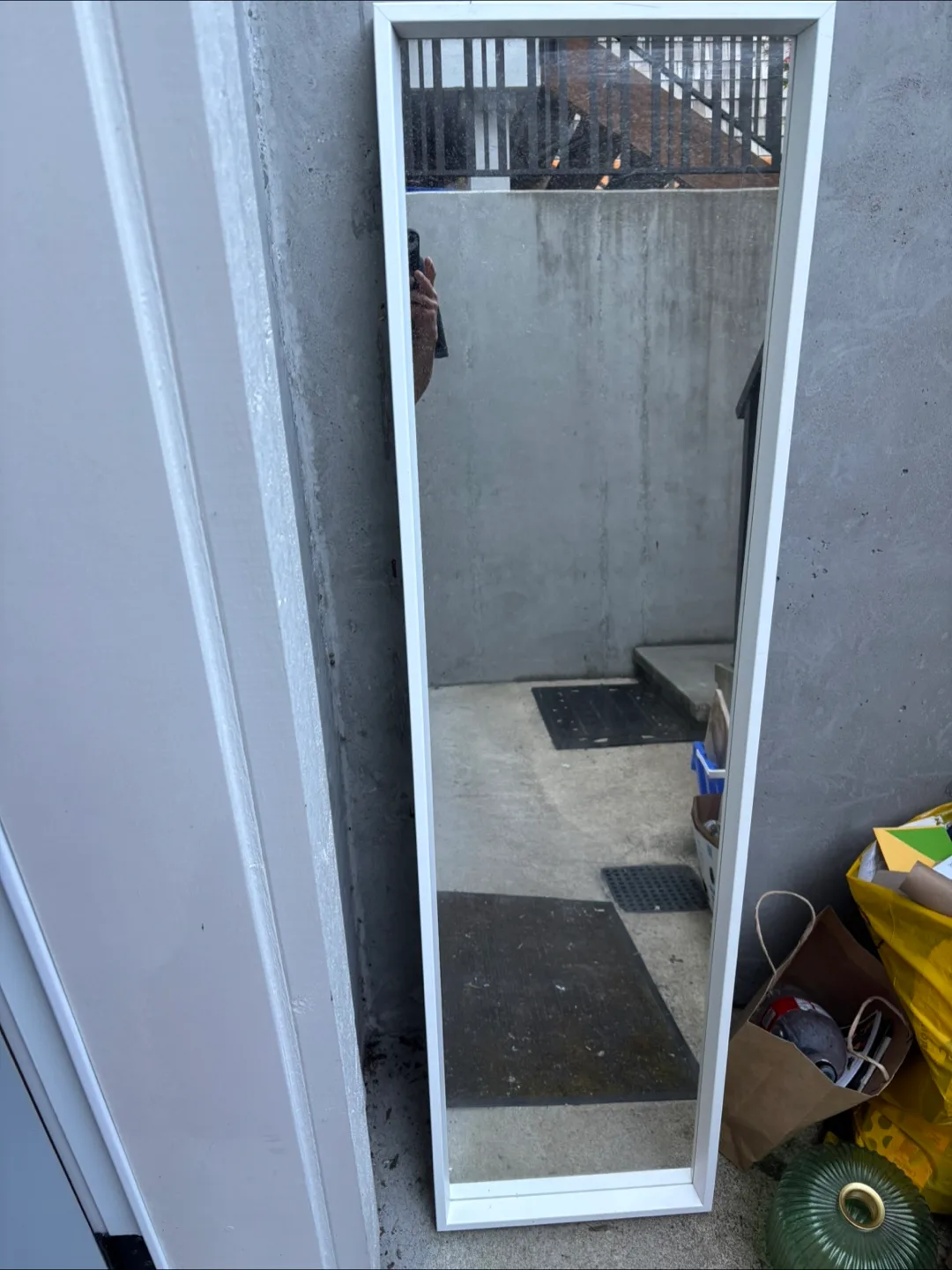 White Framed Full Length Mirror