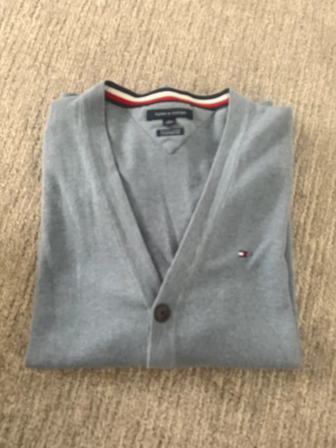 Tommy Hilfiger XL Cotton Cardigan - Light Blue thumbnail