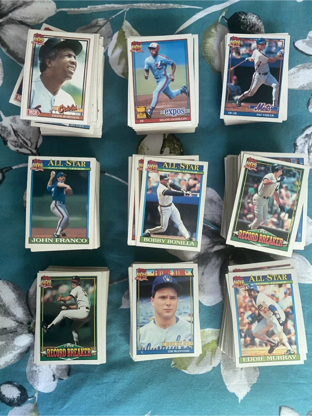 Vintage 1991 Topps Baseball Cards thumbnail