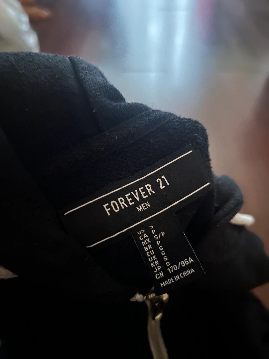 Forever 21 Men's Black Zip-Up Hoodie - Size S - photo 2