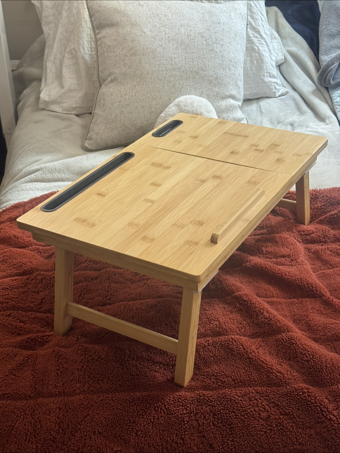 Adjustable Bamboo Bed Desk - photo 2