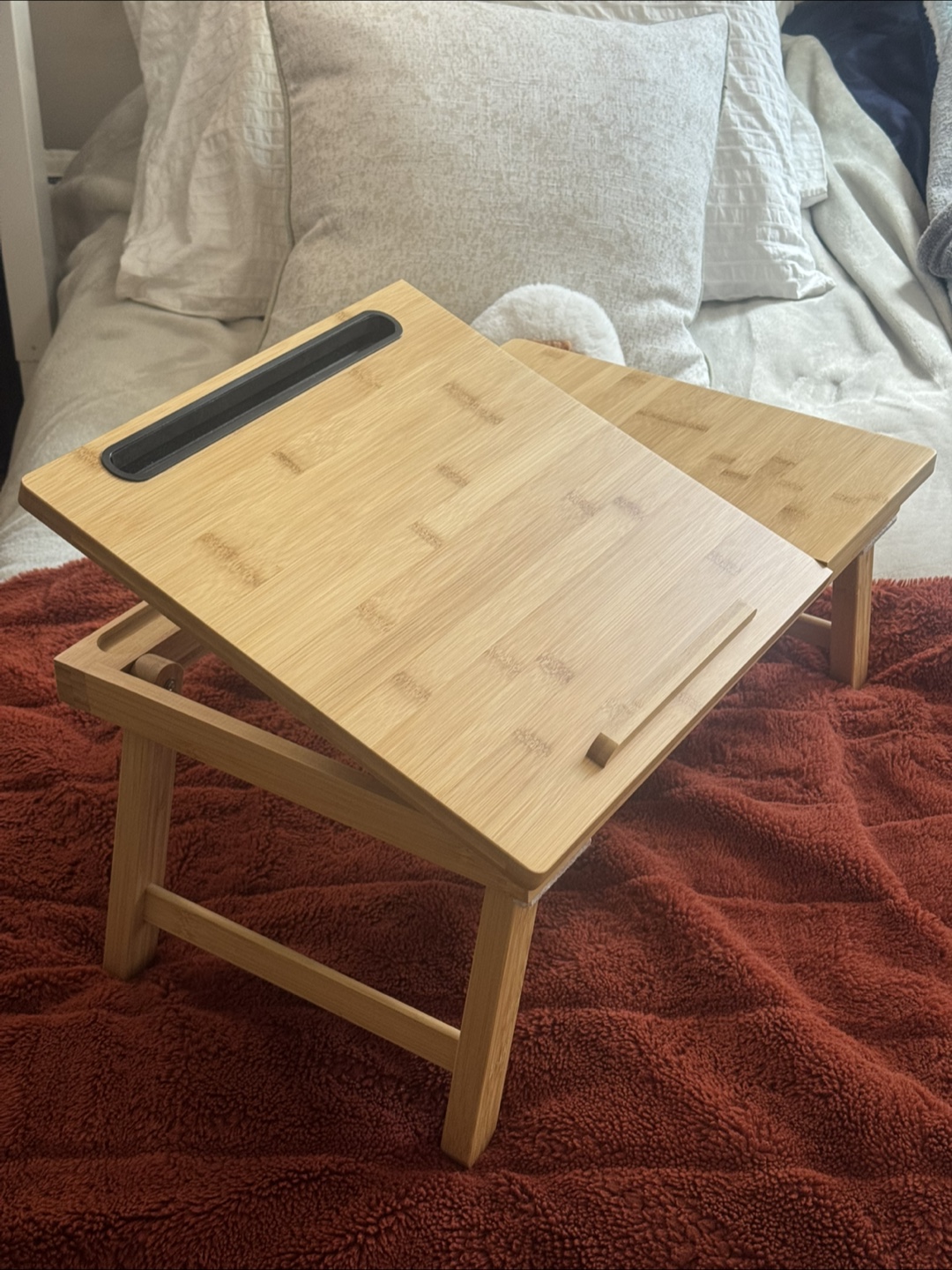 Adjustable Bamboo Bed Desk