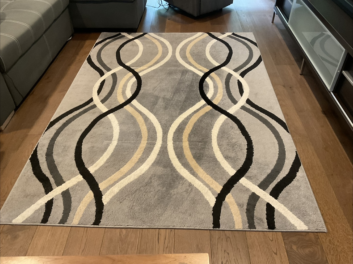 Jayden Collection Area Rug - Grey, Black, Cream
