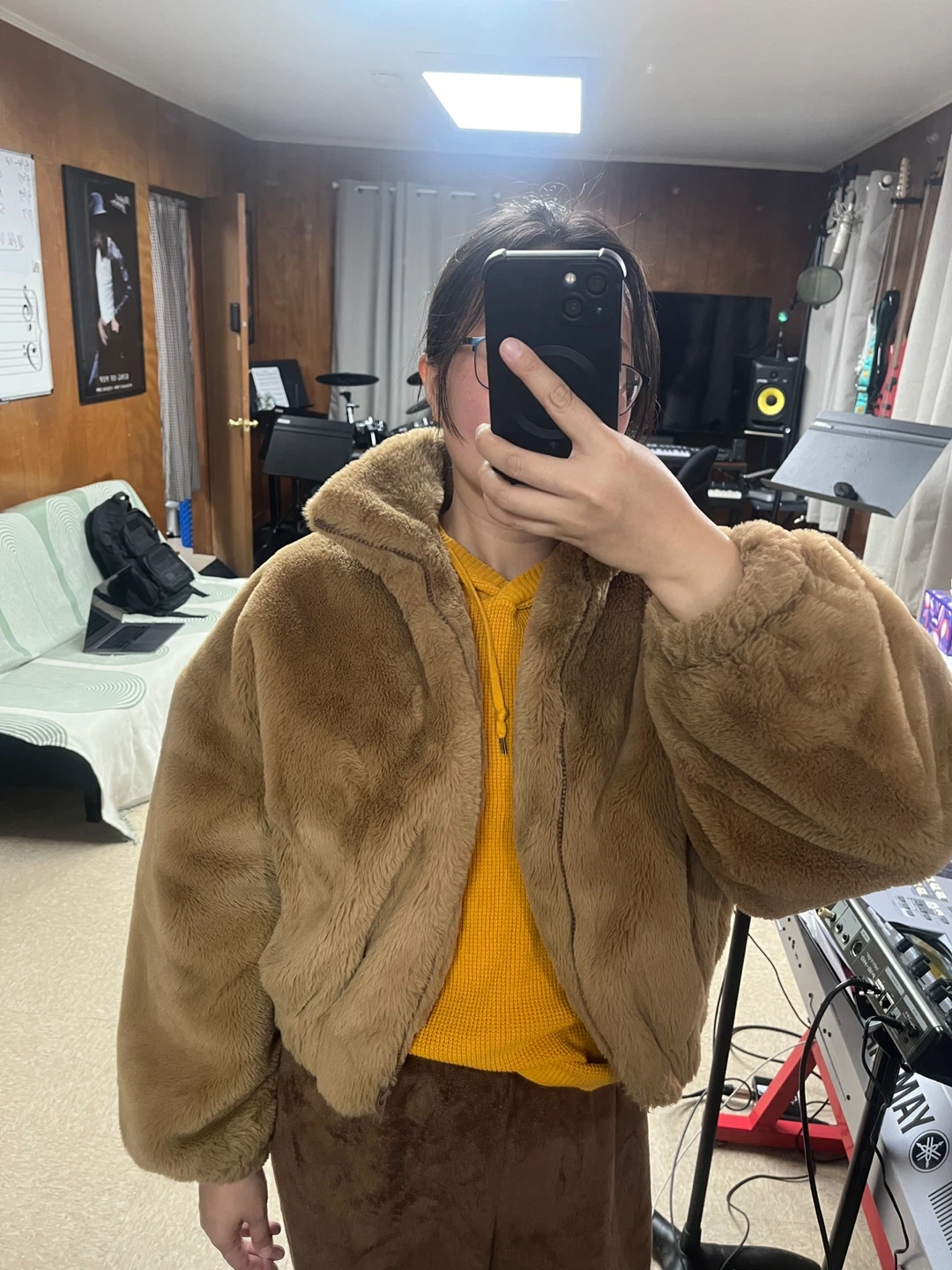 Fuzzy Brown Jacket Coat - photo 4