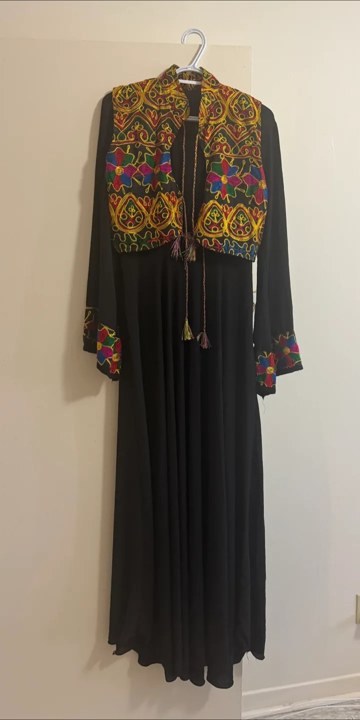 Black Dress with Embroidered Vest thumbnail