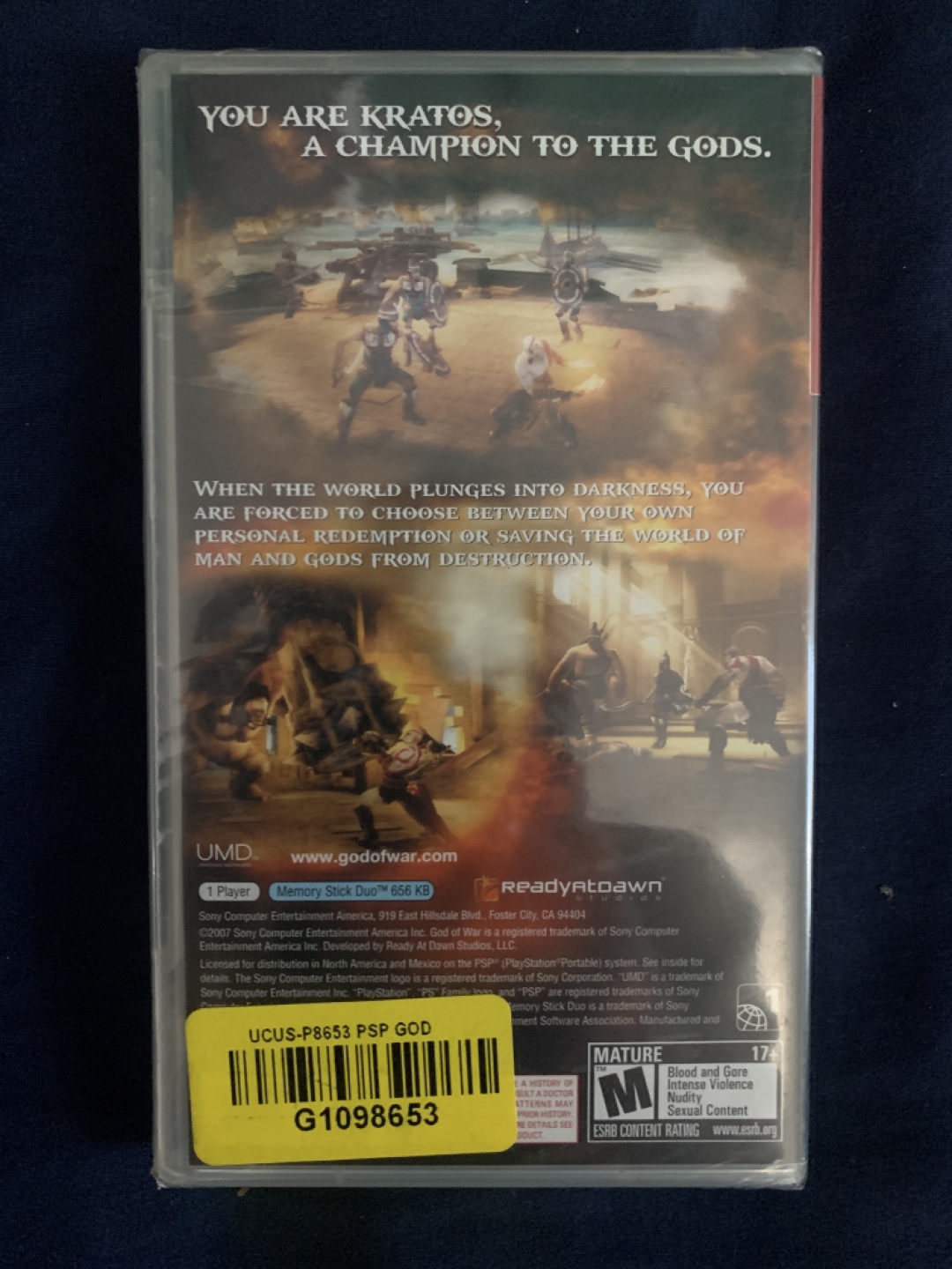 Sealed God Of War Chains Of Olympus for Sony PSP - photo 2