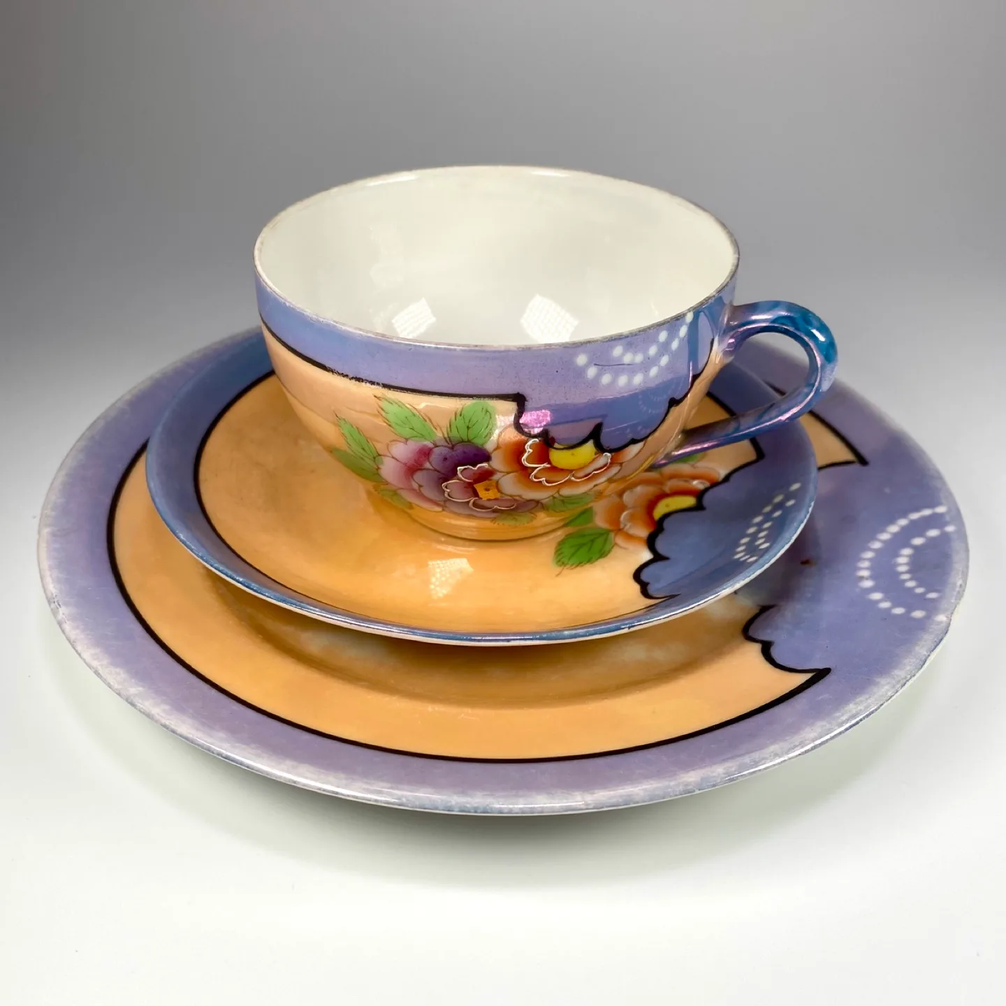 Vintage Hinode Lustreware Teacup & Plate Set thumbnail