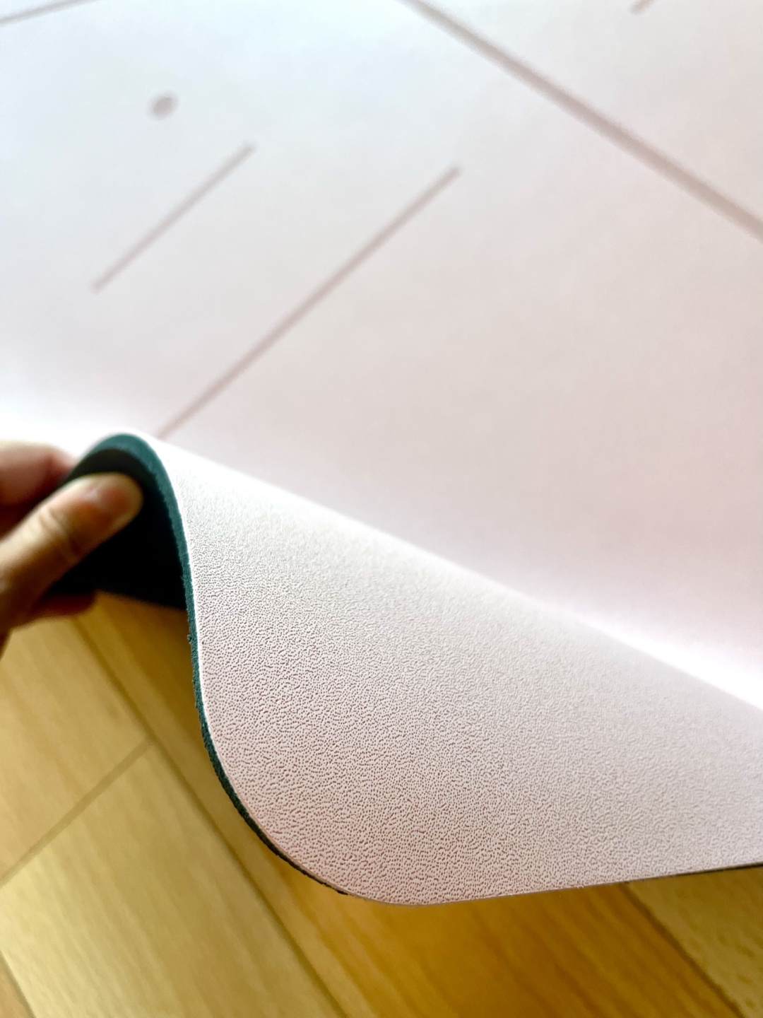 Rubber Yoga Mat with Alignment - Pink - photo 3