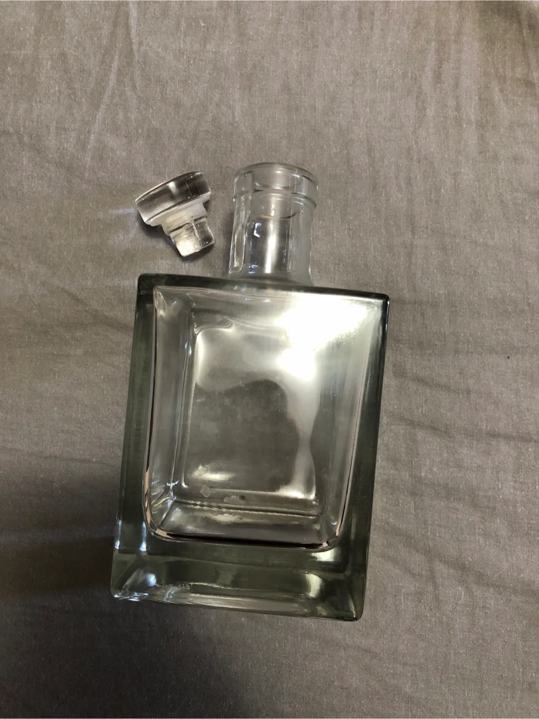 Clear Glass Bottle with Stopper thumbnail