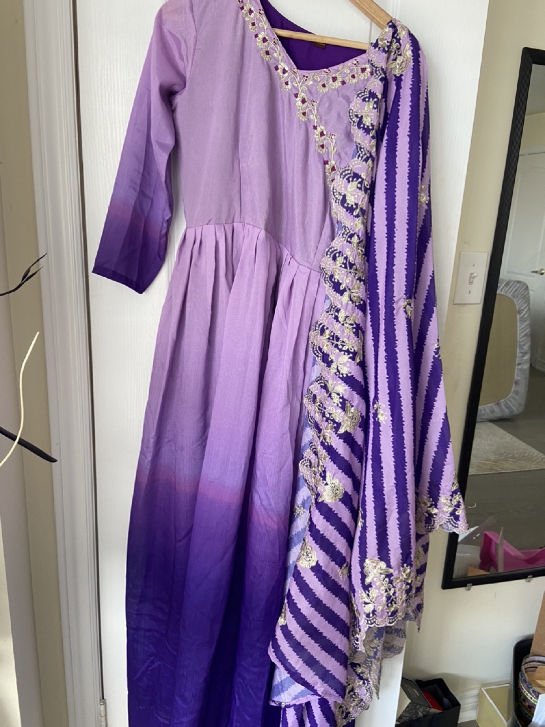 Purple Ombre Anarkali Dress - photo 5