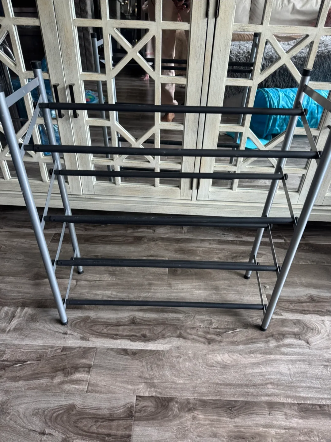 Shoe Rack - Silver & Black thumbnail