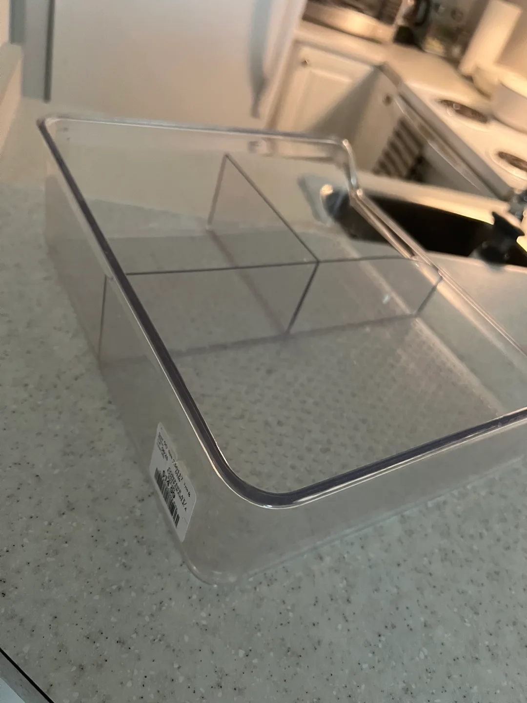 iDesign Linus Divided Tray, Clear thumbnail