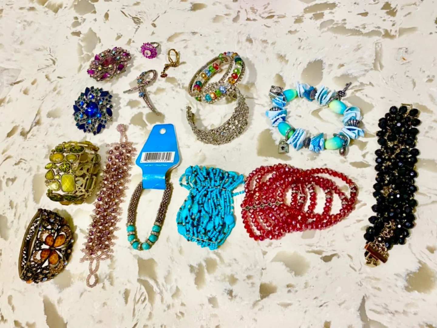 Assorted Fashion Bracelets and broaches