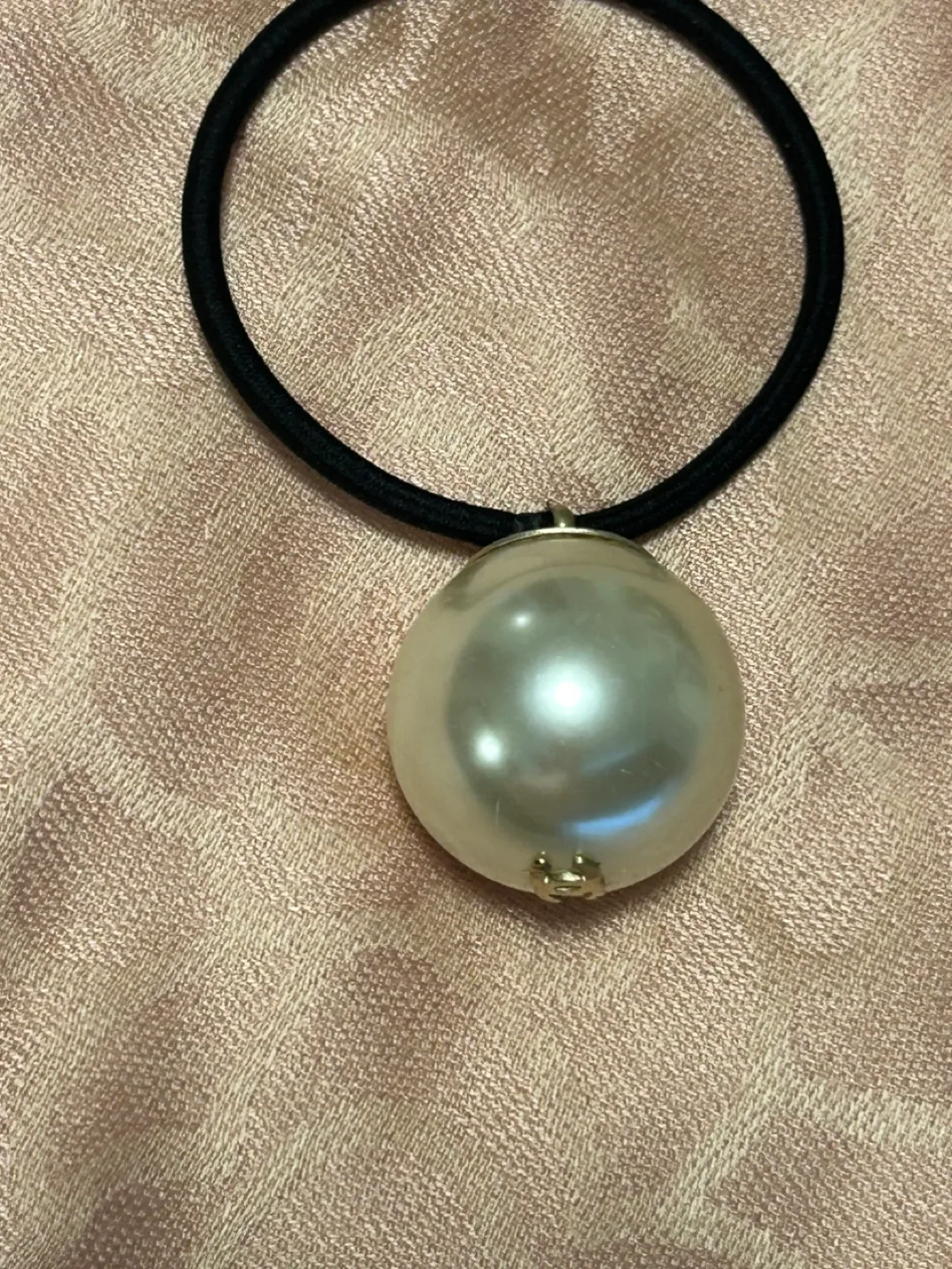 Chanel Hair Tie with Pearl thumbnail
