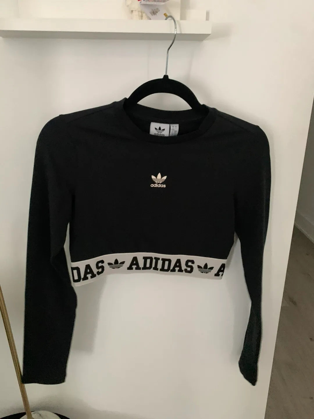 Adidas Long Sleeve Crop Top - Size S