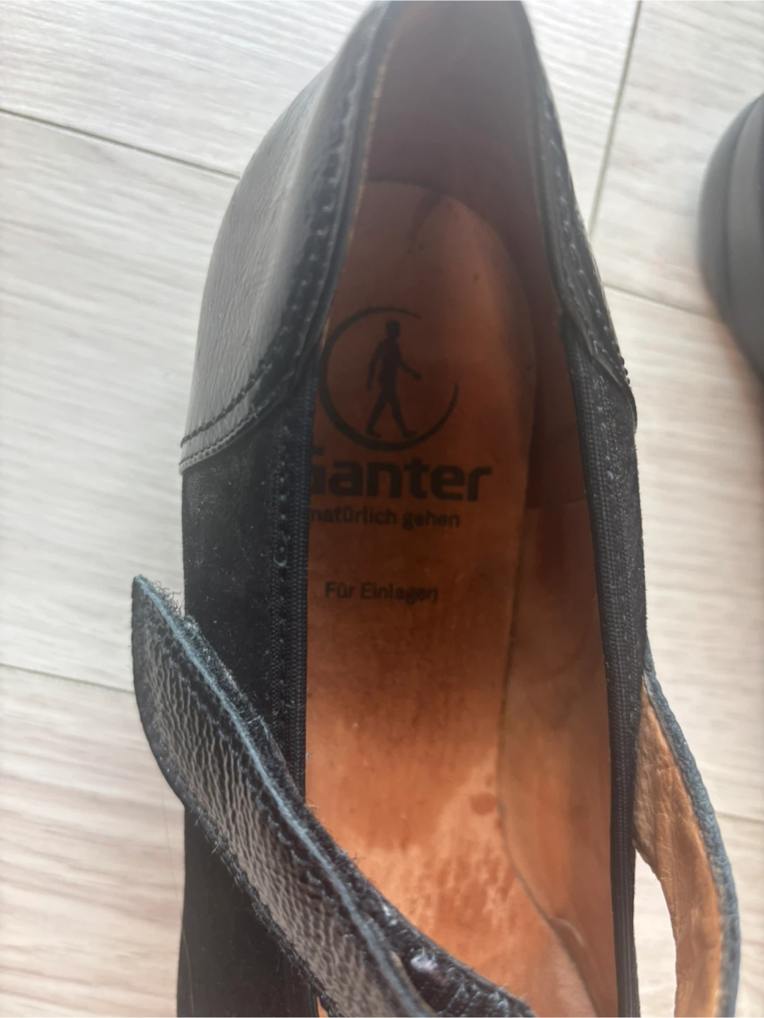 Ganter Black Leather Mary Jane Shoes size 9 - photo 3