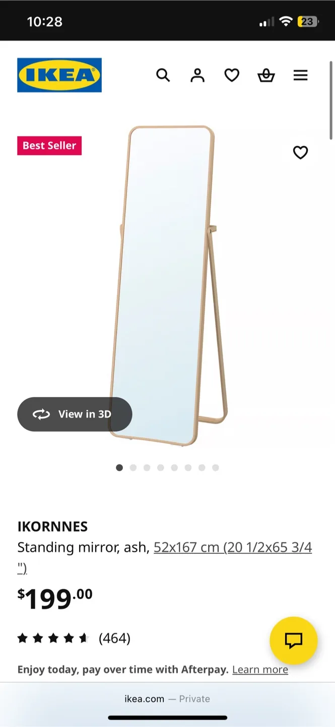 IKEA IKORNNES standing mirror image indicator(3)