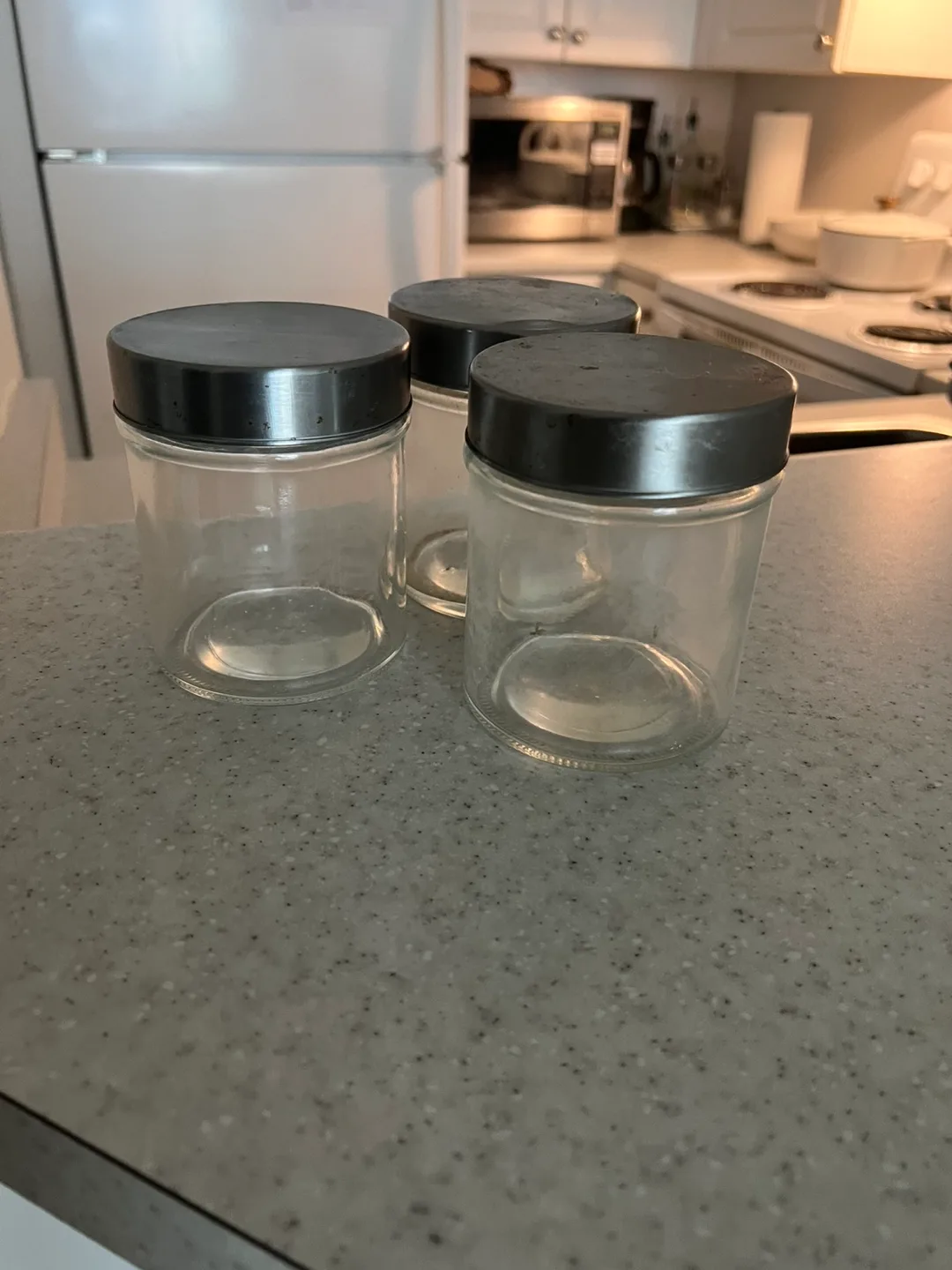 Glass Spice Jars with Black Lids thumbnail