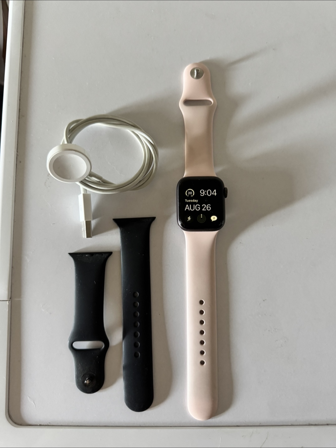 Apple Watch with charger & extra band