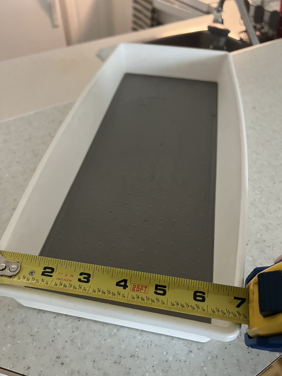 White Plastic Tray 15x7 inches