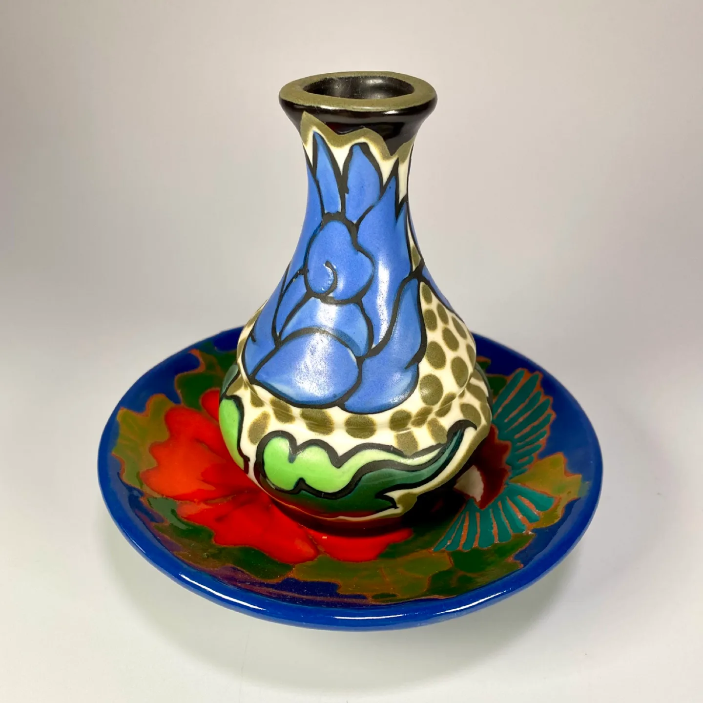 Vintage Mini Japanese Vase & Dish Lot thumbnail