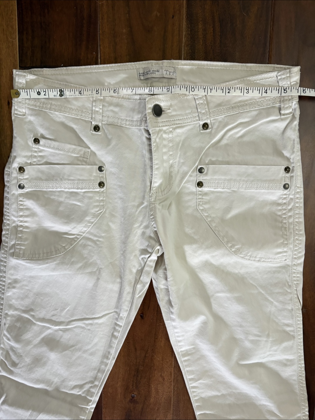 Zara White Cotton Blend Pants - photo 2