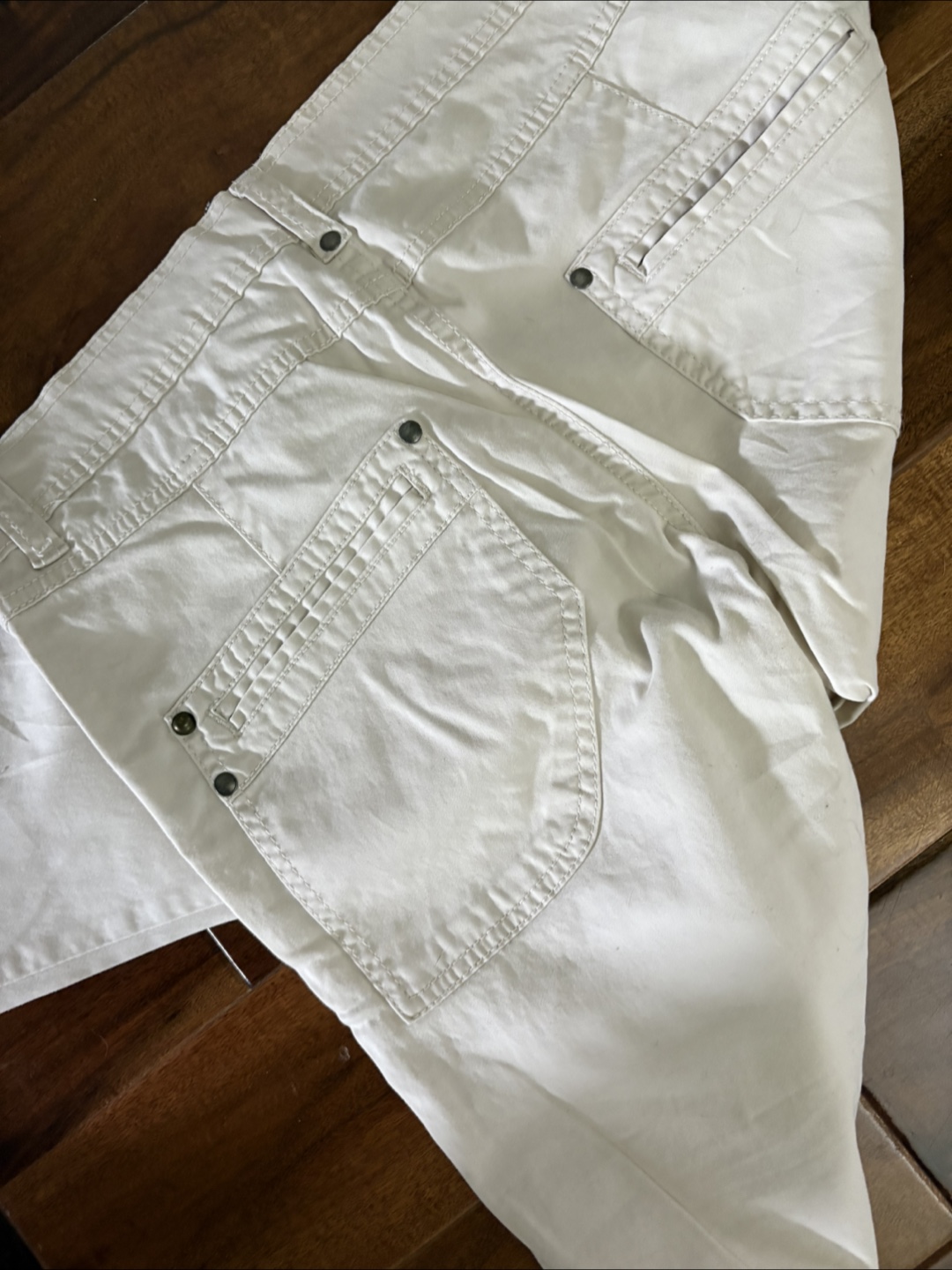 Zara White Cotton Blend Pants - photo 4