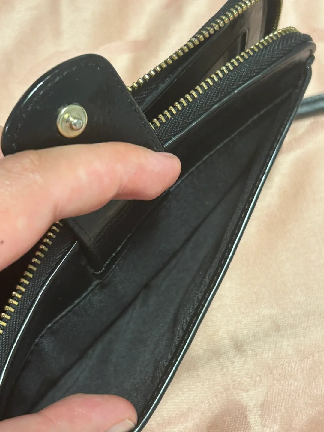 Coach Black Leather Zip Around Wallet image indicator(6)