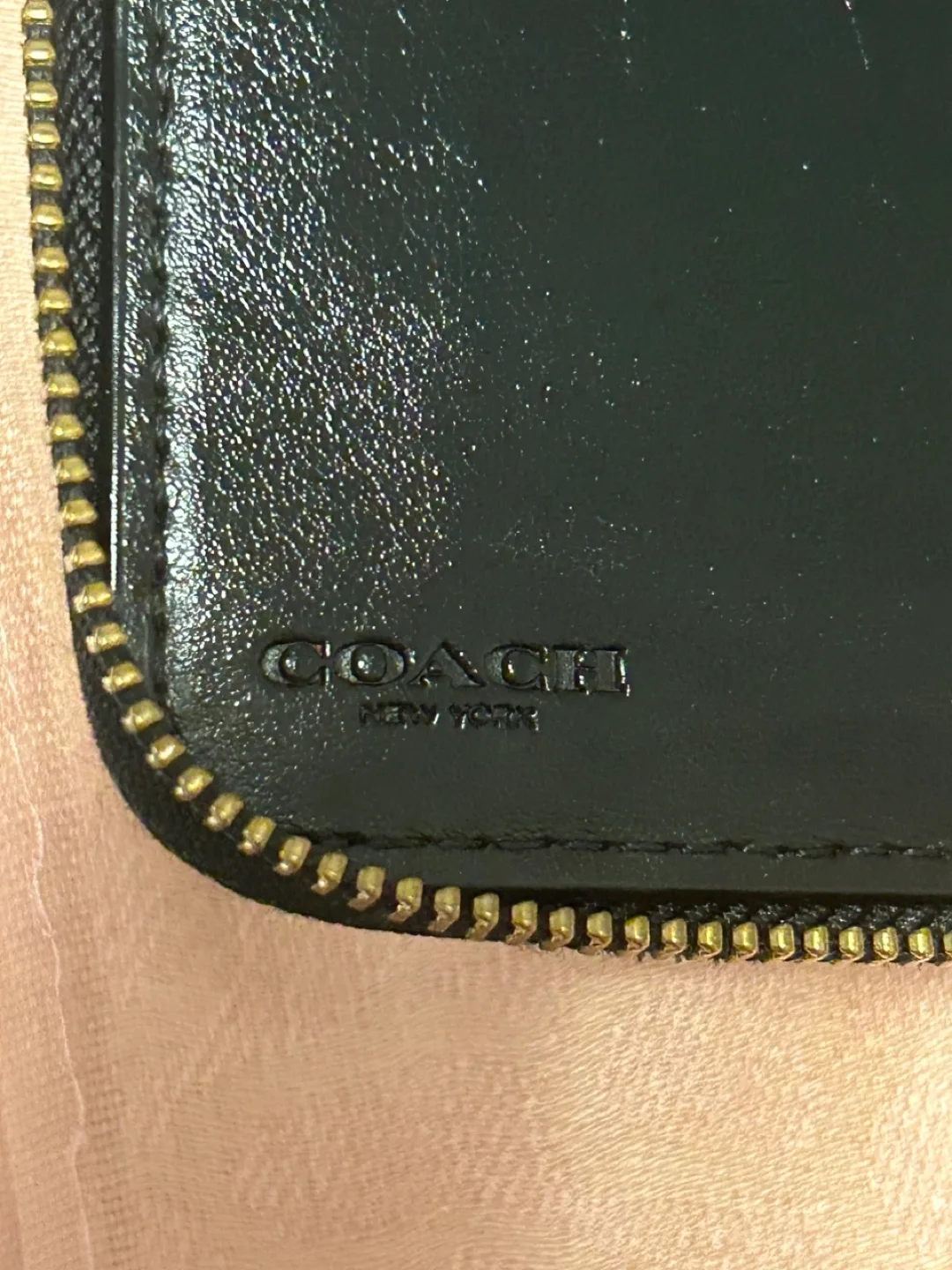Coach Black Leather Zip Around Wallet image indicator(5)