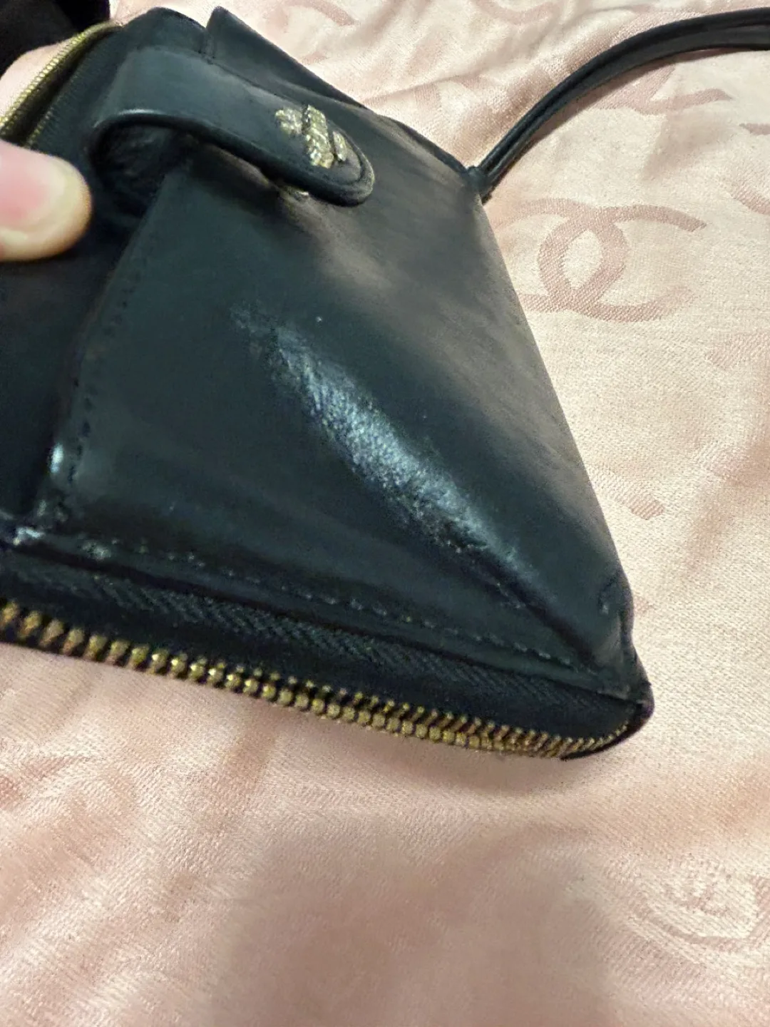 Coach Black Leather Zip Around Wallet image indicator(10)