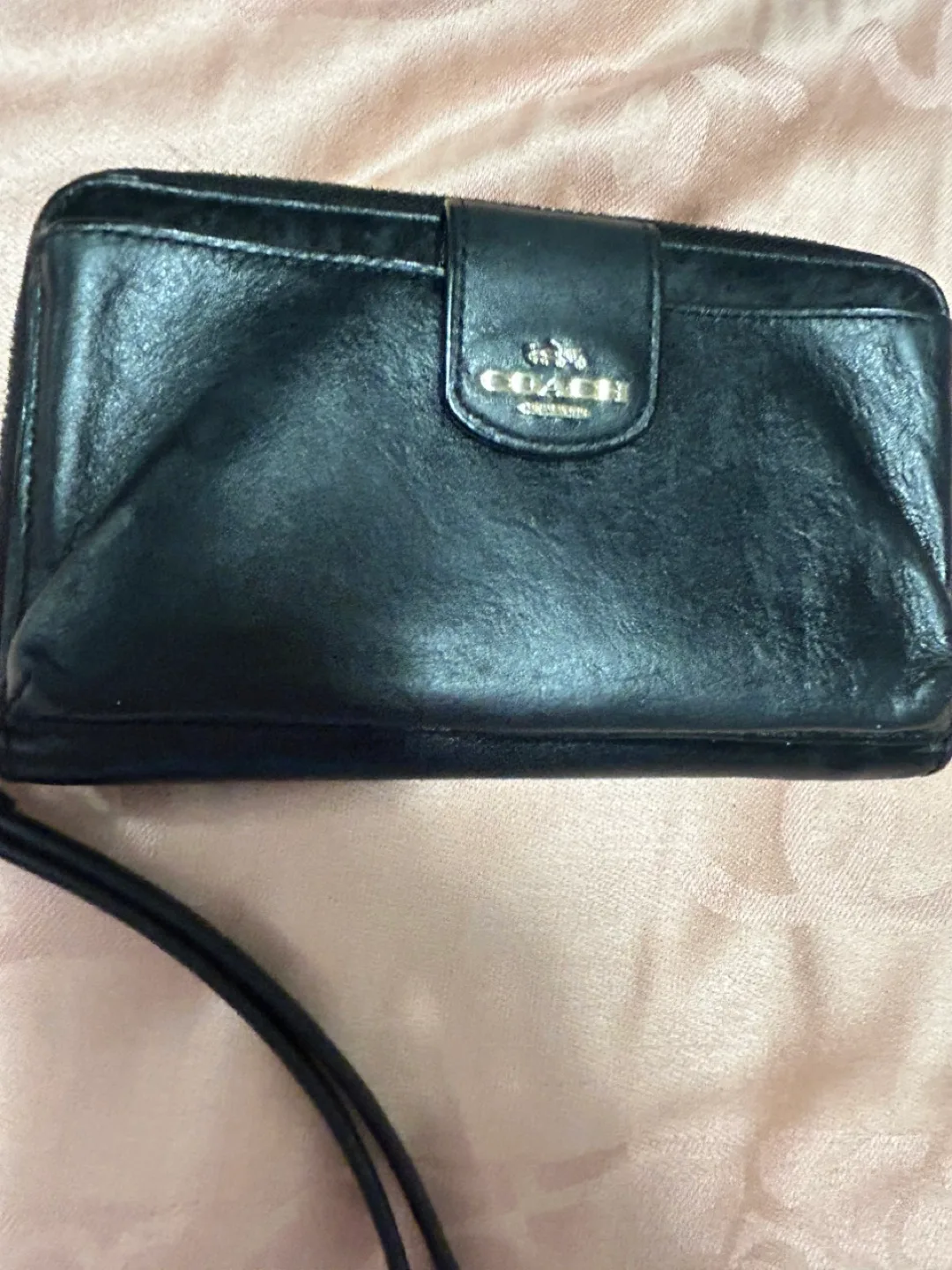 Coach Black Leather Zip Around Wallet image indicator(8)