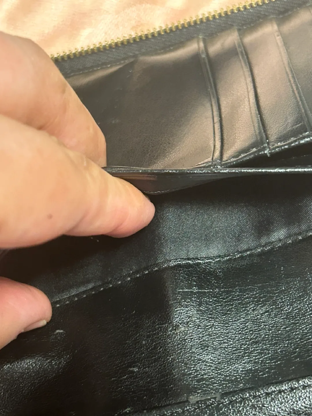 Coach Black Leather Zip Around Wallet image indicator(9)