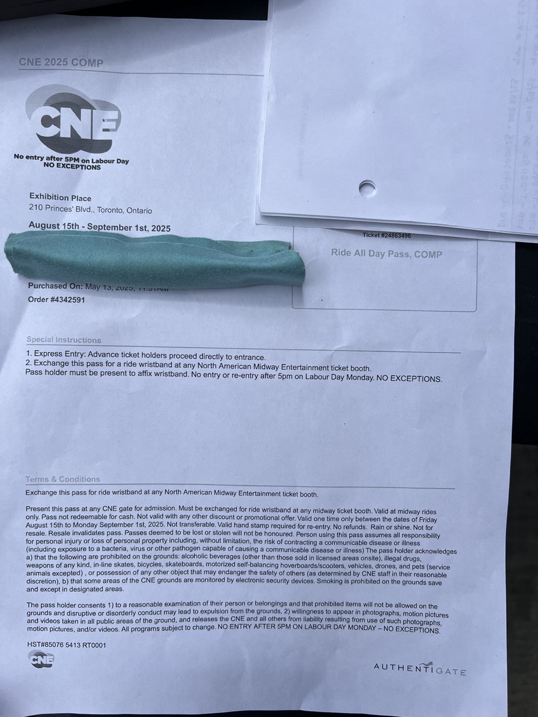 CNE Ride All Day Pass - Valid 2025