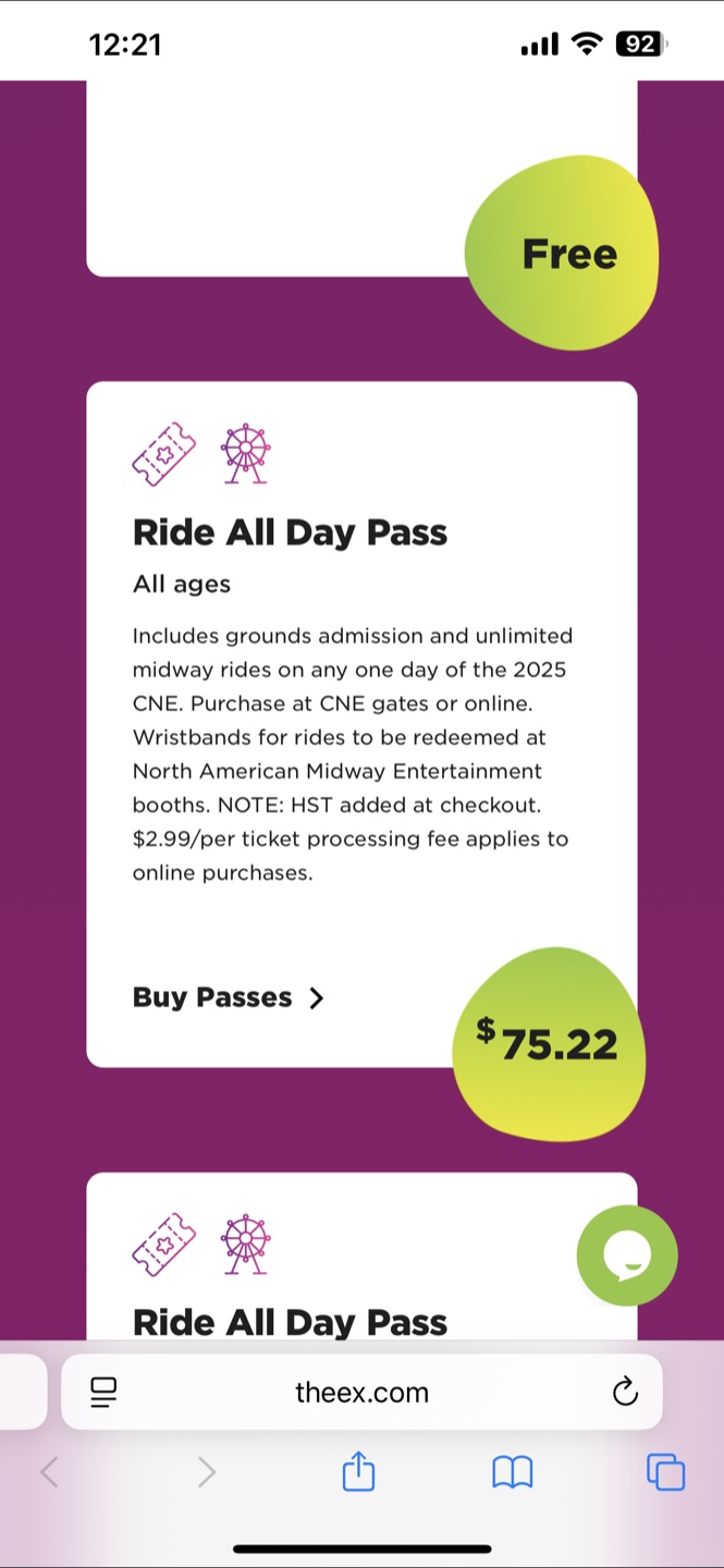 CNE Ride All Day Pass - Valid 2025 - photo 2