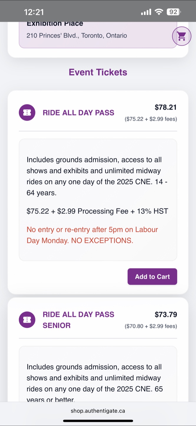 CNE Ride All Day Pass - Valid 2025 - photo 3