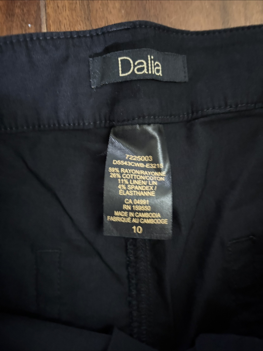 Dalia Black Pants - Size 10 - photo 4