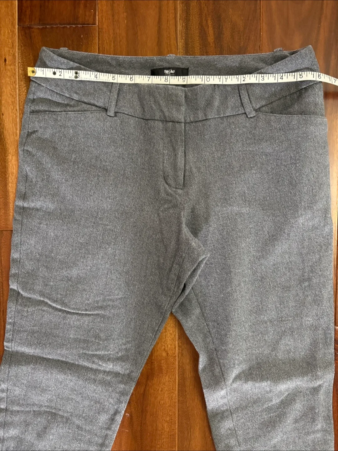 Mossimo Gray Stretch Extensible Pants - Size 10 image indicator(4)