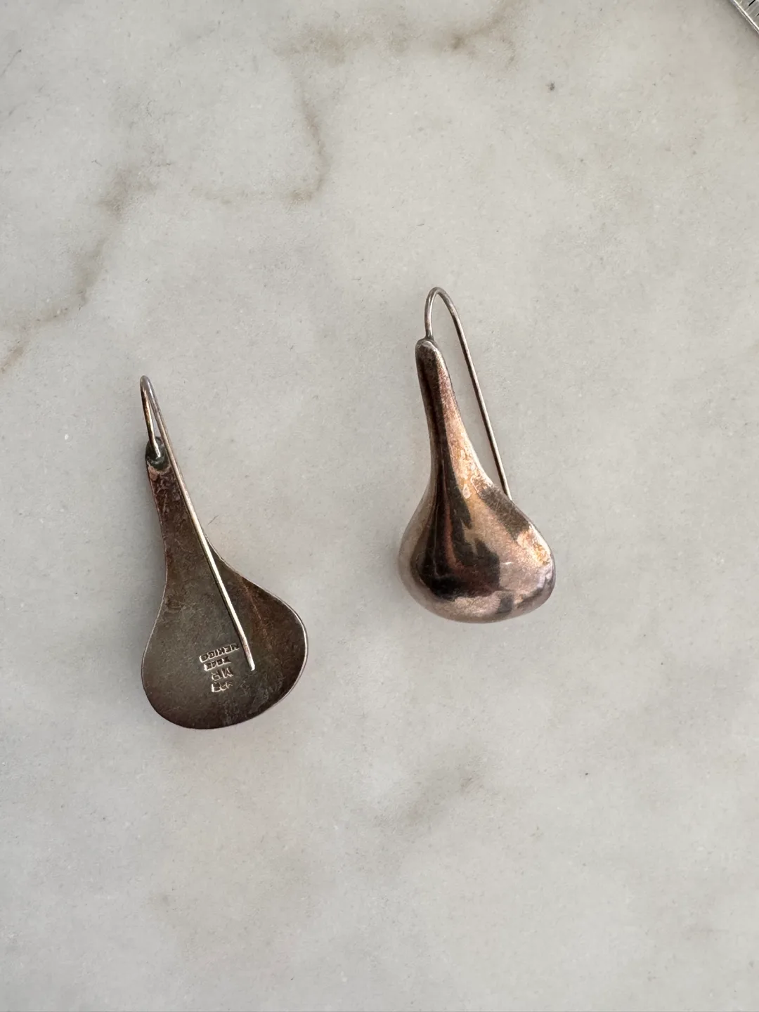 Vintage Mexican Silver Drop Earrings thumbnail