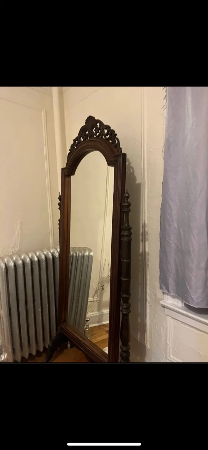 Antique Full Length Floor Mirror thumbnail