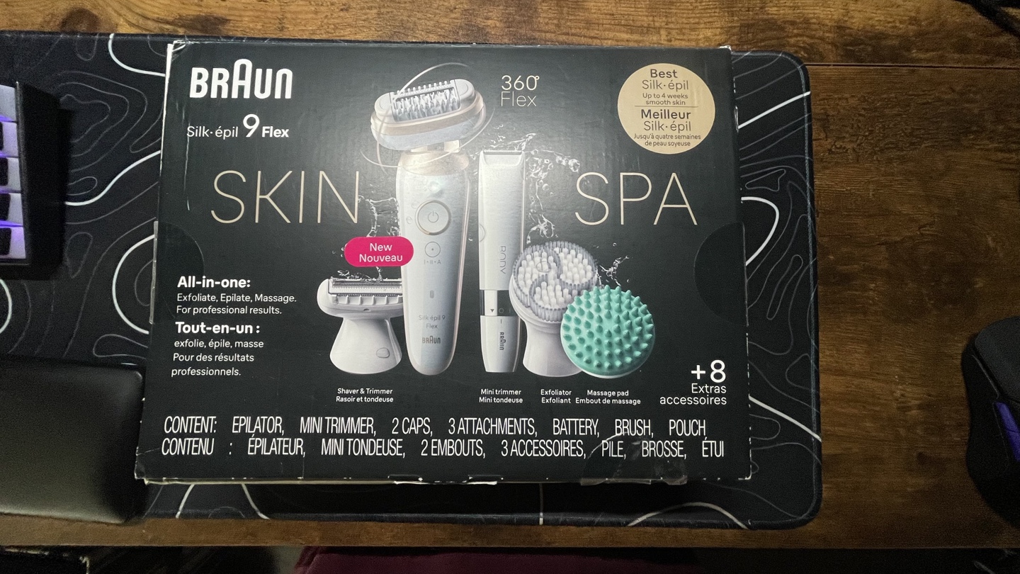 Braun Epilator Silk-epil 9 Flex SkinSpa (BNIB)