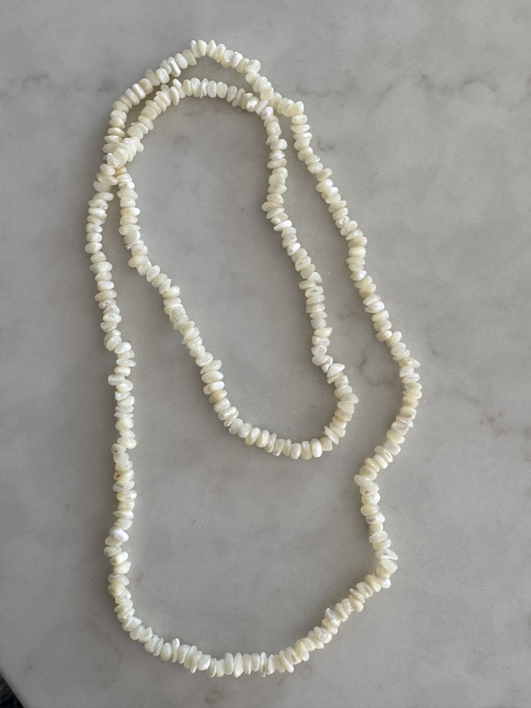 White Shell Bead Necklace - photo 2