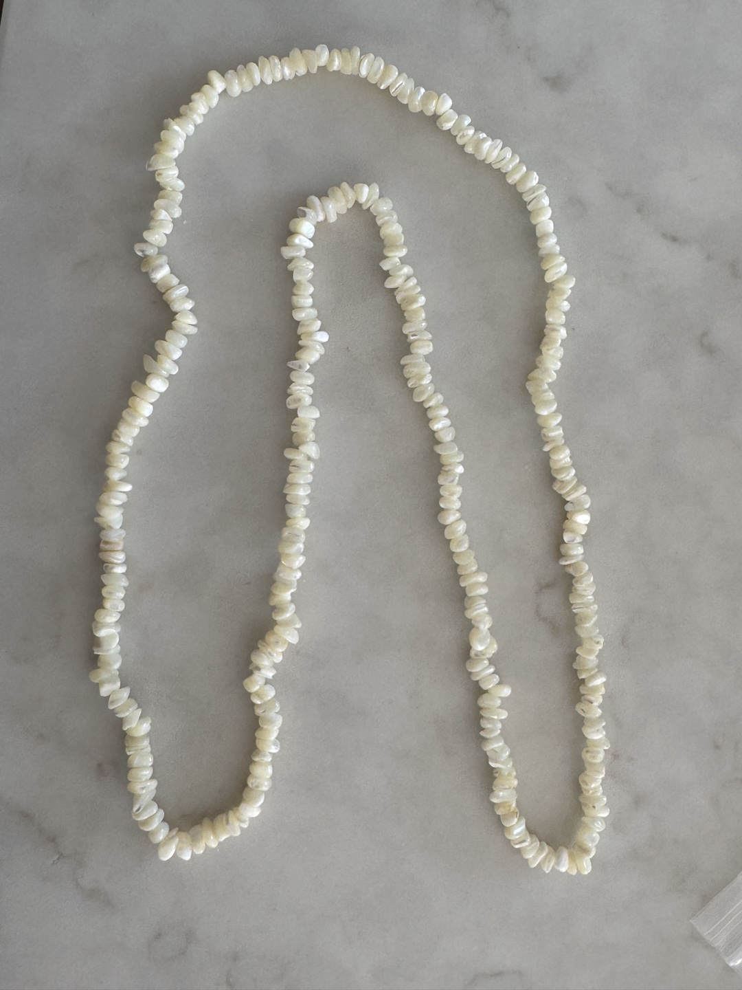 White Shell Bead Necklace