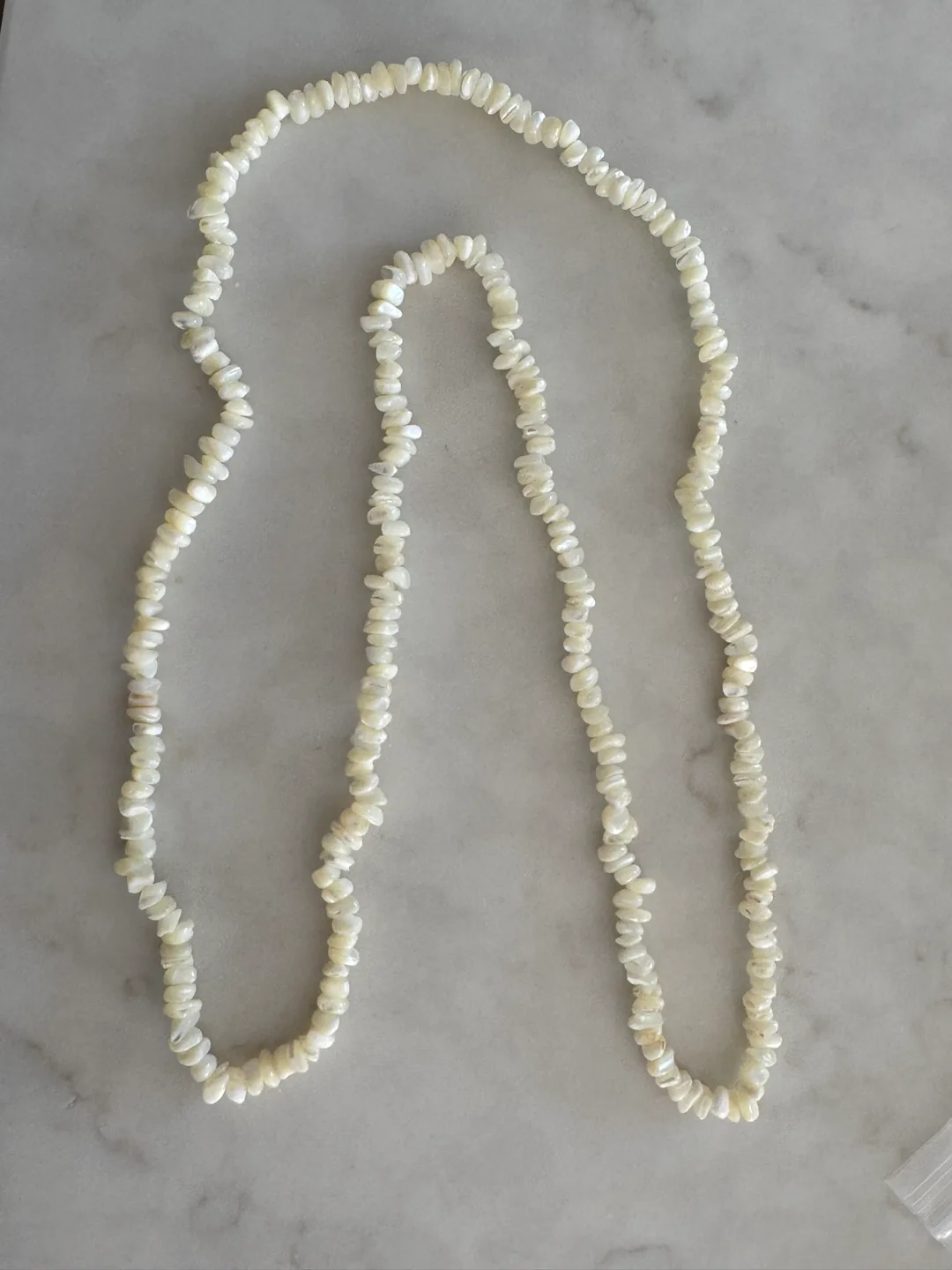 White Shell Bead Necklace thumbnail