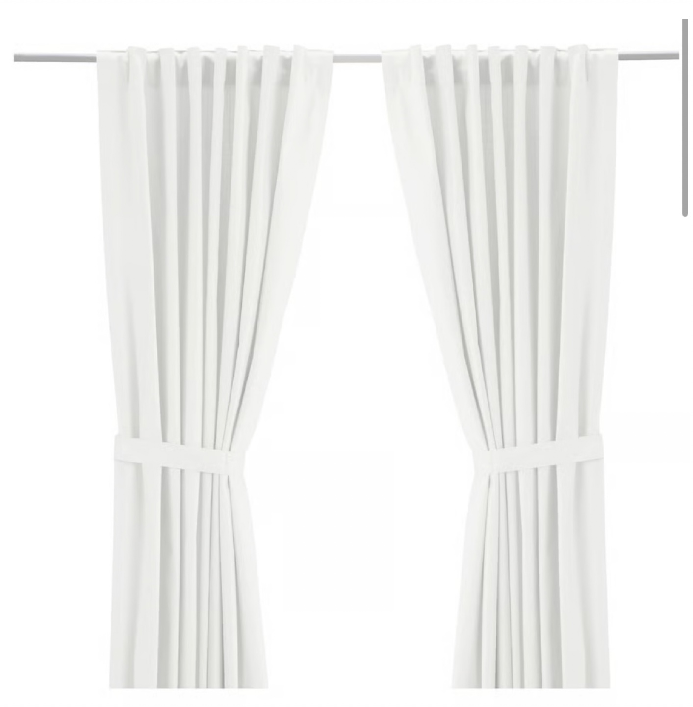 IKEA RITVA White Curtains 145 x 165cm
