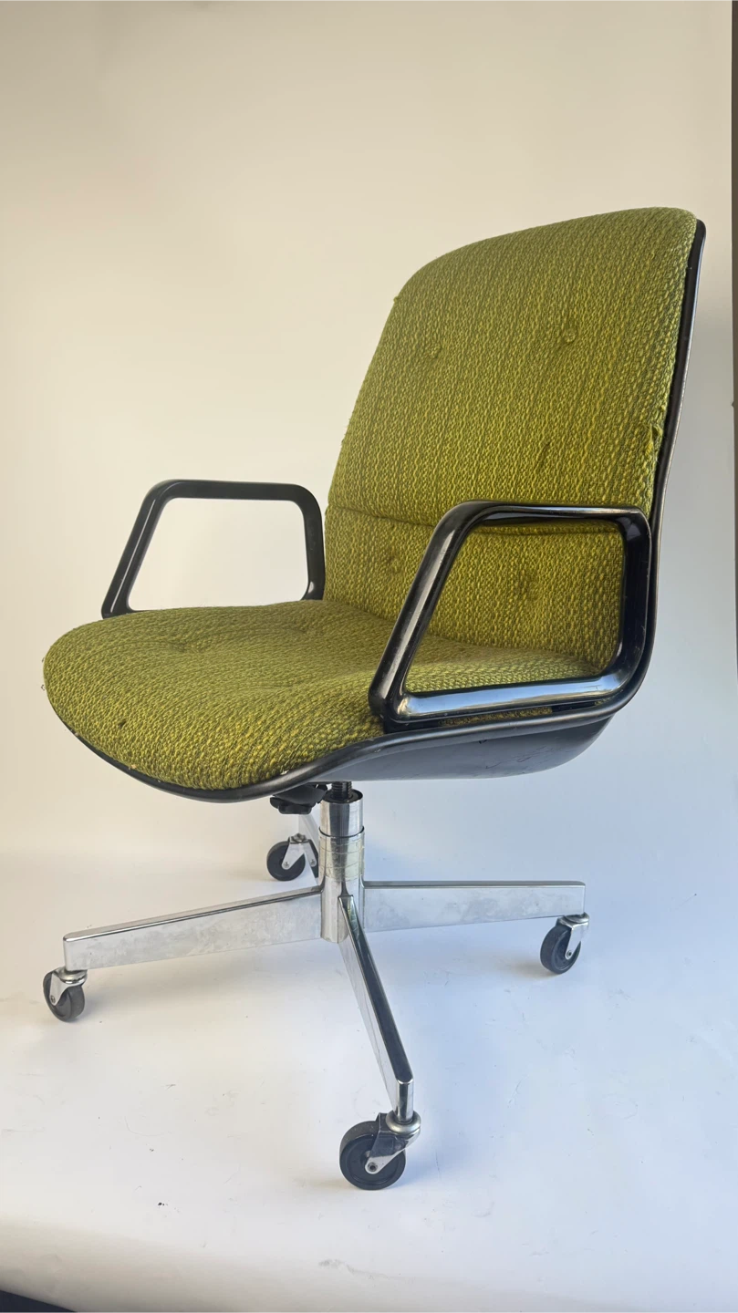 Vintage MCM Steelcase Olive Green Highback Office Chair