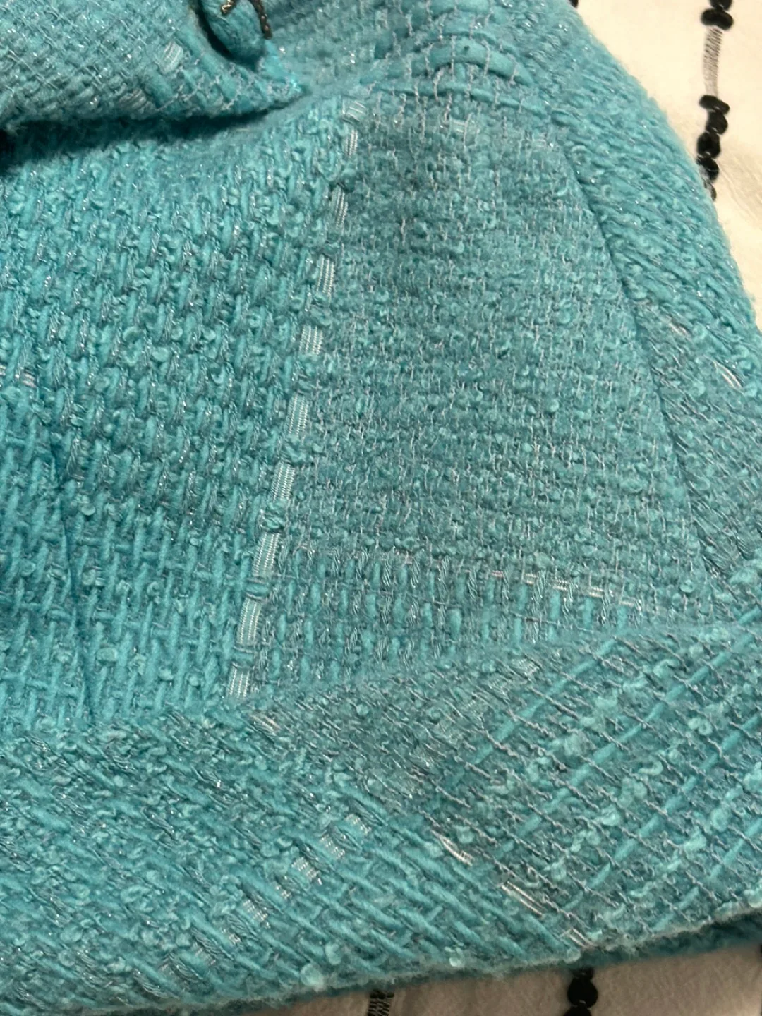 Chanel Light Blue Wool Dress - Size 42 image indicator(6)