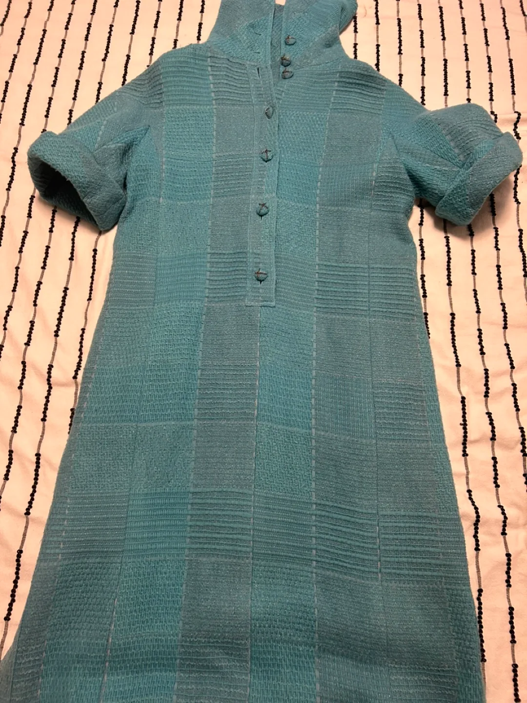 Chanel Light Blue Wool Dress - Size 42 image indicator(2)